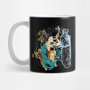 Japanese Geisha Illustration Mug